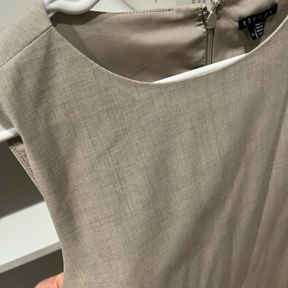 Theory stretch shift dress with stretch - linen-look suiting fabric - Picture 4 of 4